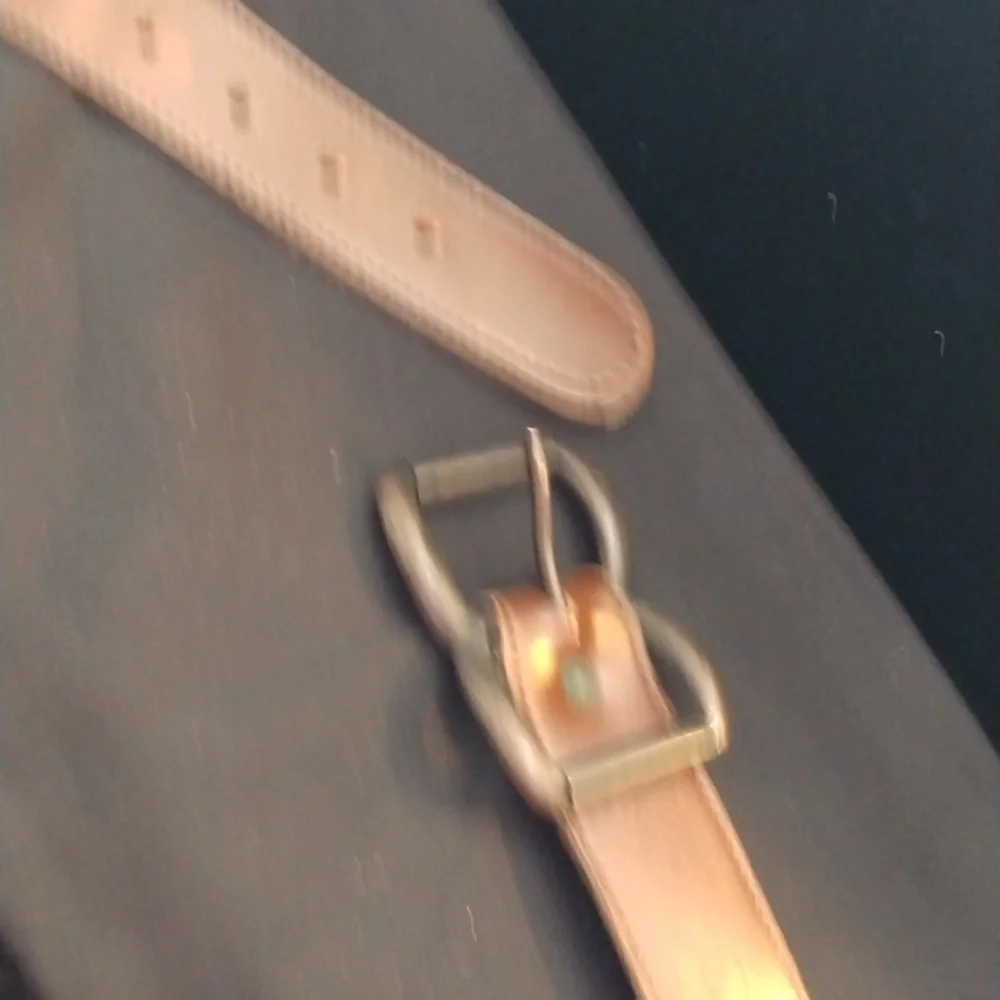 Vintage leather & metal belt